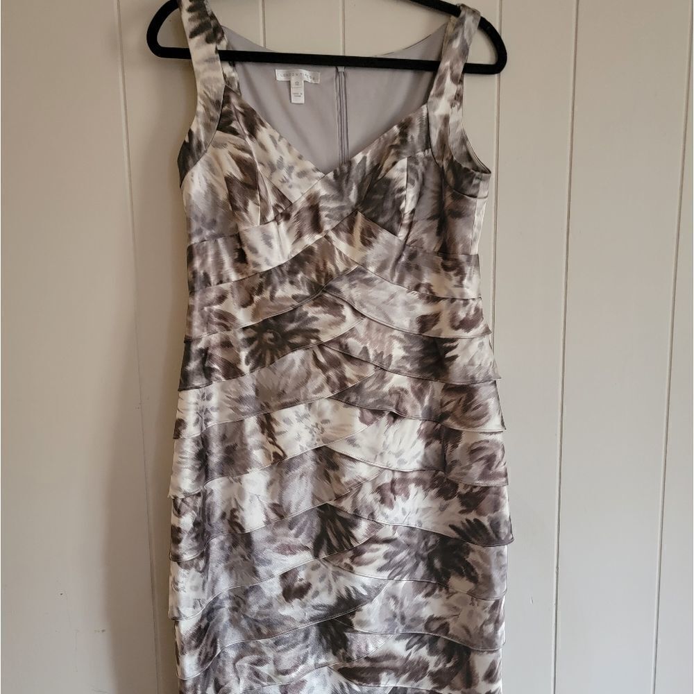 Pleated bodycon dress satin